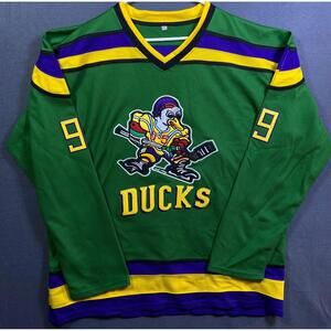 Banks #99 Mighty Ducks Hockey Jersey – Stitched Letters & Numbers, Authentic 2XL